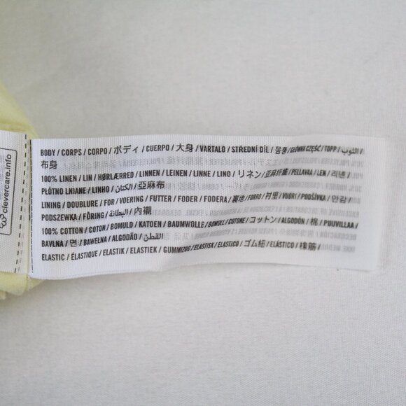 Abercrombie & Fitch Linen Drop-Waist Belted Midi Dress in Yellow Size Small -NWT - Picture 9 of 11